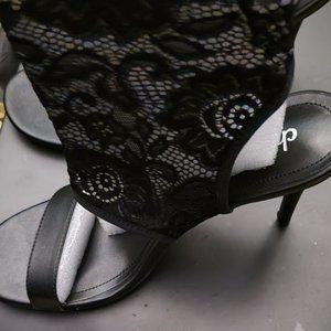 Lace Stretch Boot Shoe